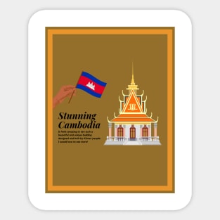 Stunning building structure in Cambodia Sticker